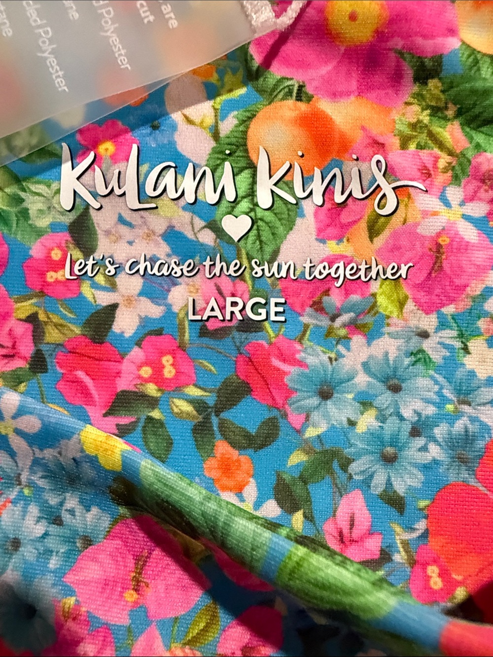 Kulani Kinis Floral Bikini in Pink, Blue, Orange, Yellow - Picture 3 of 14